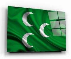 Osmanlı Bayrağı Cam Tablo Özel Tasarım Ofis, Mutfak Çocuk Odası, Salon Dekorasyon