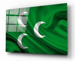 Osmanlı Bayrağı Cam Tablo Özel Tasarım Ofis, Mutfak Çocuk Odası, Salon Dekorasyon