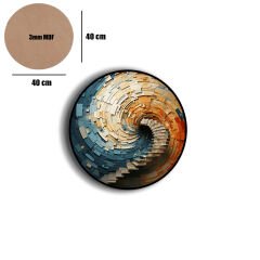 Amarikan Servis, Mdf Supla Takımı 6 Adet (6'lı Takım ), 6'lı Bardak Altlığı Hedliyeli 108