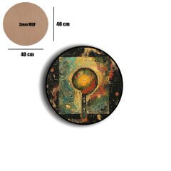 Amarikan Servis, Mdf Supla Takımı 6 Adet (6'lı Takım ), 6'lı Bardak Altlığı Hedliyeli 109