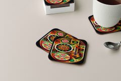 Dekoratif Bardak Altlığı Neon Desen 175