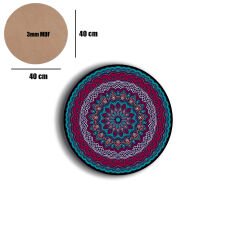 Amarikan Servis, Mdf Supla Takımı 6 Adet (6'lı Takım ), 6'lı Bardak Altlığı Hedliyeli 113