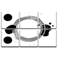 3D Baskılı Özel Tasarım, Modern Yaşam Alanları İçin 6 Parça Kare Cam Tablo 123