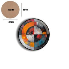 Amarikan Servis, Mdf Supla Takımı 6 Adet (6'lı Takım ), 6'lı Bardak Altlığı Hedliyeli 120
