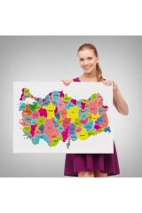 Türkiye Haritası Kanvas Tablo-1023