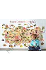Tarım Ürünleri Yerli Malı Haftası Türkiye Haritası Duvar Kağıdı-1046