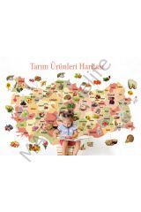 Tarım Ürünleri Yerli Malı Haftası Türkiye Haritası Duvar Kağıdı-1046