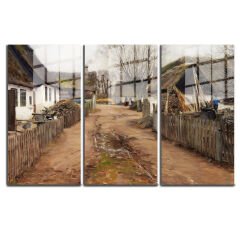 Ünlü Ressamlar ve Yapıtları Modern Yaşam Alanları İçin 3'lü Dikey Cam Tablo 471