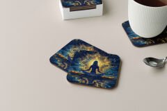 Dekoratif Bardak Altlığı Neon Desen 209