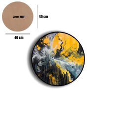 Amarikan Servis, Mdf Supla Takımı 6 Adet (6'lı Takım ), 6'lı Bardak Altlığı Hedliyeli 146