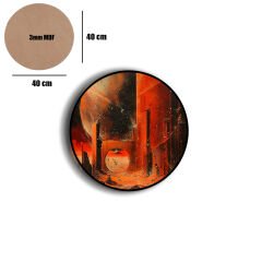 Amarikan Servis, Mdf Supla Takımı 6 Adet (6'lı Takım ), 6'lı Bardak Altlığı Hedliyeli 148