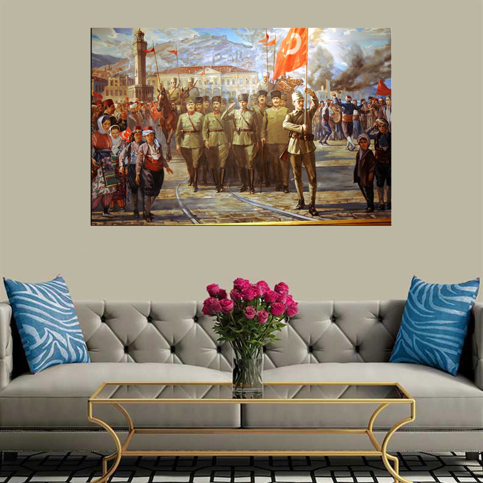 Dekoratif Baskı İzmir'e Giriş Kanvas Tablo