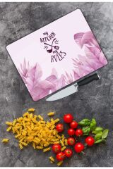 My Kitchen My Rules Cam Kesme Tahtası   25 x 35 cm