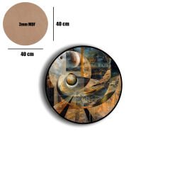 Amarikan Servis, Mdf Supla Takımı 6 Adet (6'lı Takım ), 6'lı Bardak Altlığı Hedliyeli 150