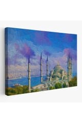 Sultan Ahmet Cami Yağlıboya Görünüm Dekortif Kanvas Tablo-3370