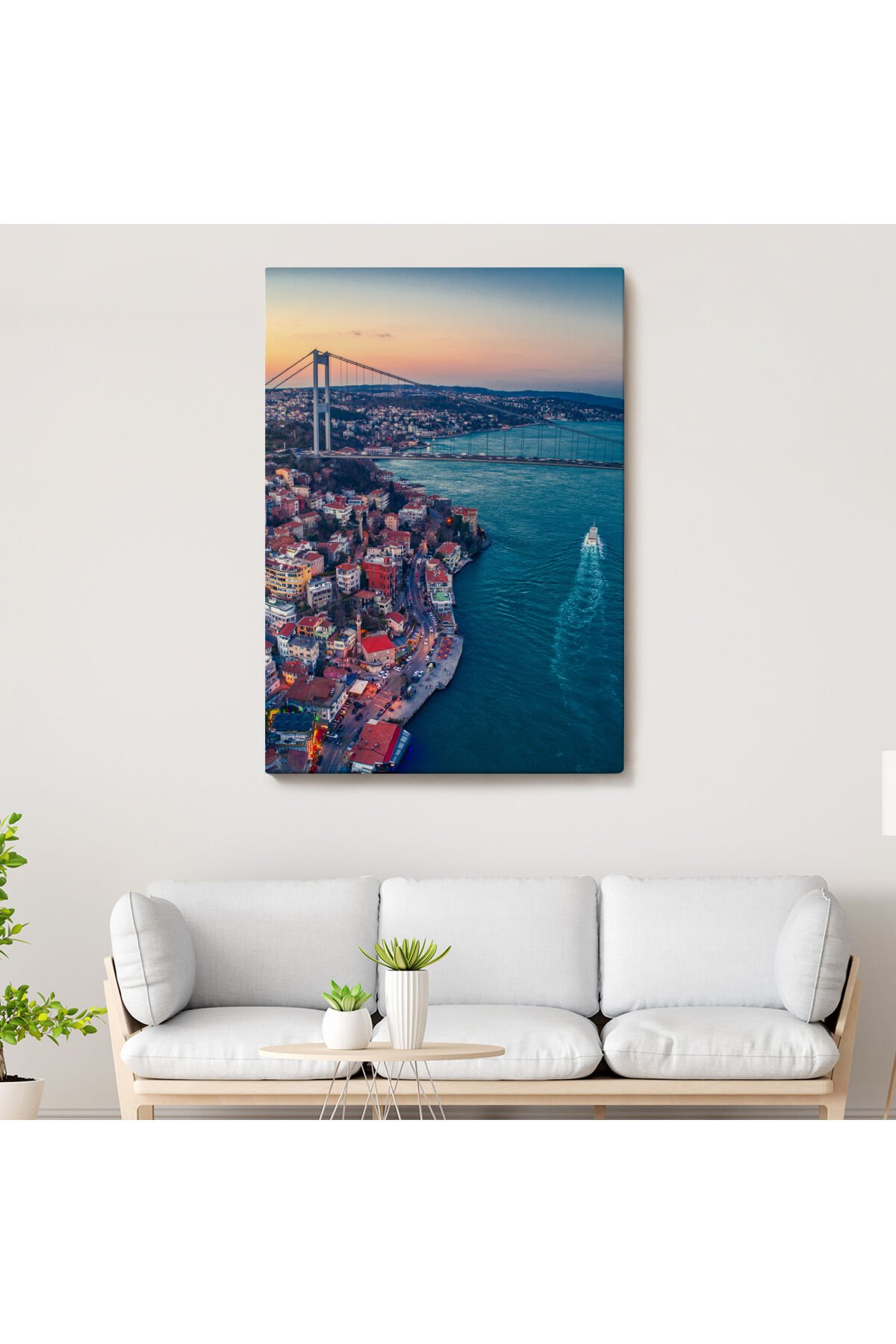Boğaziçi Kuş Bakışı Dekoratif Kanvas Tablo-5971