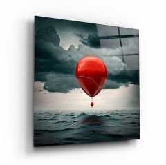 Uçan Balon Cam Tablo Özel Tasarım Ofis, Mutfak Çocuk Odası, Salon Dekorasyon
