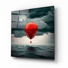 Uçan Balon Cam Tablo Özel Tasarım Ofis, Mutfak Çocuk Odası, Salon Dekorasyon