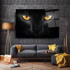 Kedi Cam Tablo Özel Tasarım Ofis, Mutfak Çocuk Odası, Salon Dekorasyon