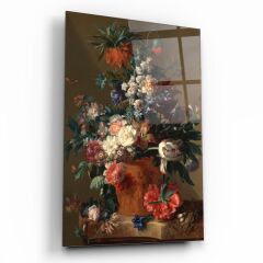 Çiçekler Cam Tablo Özel Tasarım Ofis, Mutfak Çocuk Odası, Salon Dekorasyon