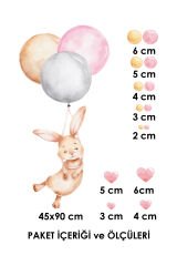 Balonlu Tavşancık Duvar Sticker