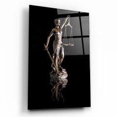 Themis Heykeli Cam Tablo Özel Tasarım Ofis, Mutfak Çocuk Odası, Salon Dekorasyon