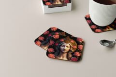 Dekoratif Bardak Altlığı Neon Desen 233