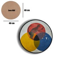 Amarikan Servis, Mdf Supla Takımı 6 Adet (6'lı Takım ), 6'lı Bardak Altlığı Hedliyeli 175
