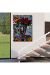 Çiçek Taçlı Kız Duvar Tablosu-5992