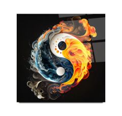 Ying Yang Cam Tablo Özel Tasarım Ofis, Mutfak Çocuk Odası, Salon Dekorasyon