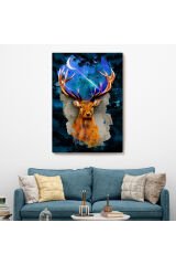 Geyiğin Galaxisi Modern Sanat Duvar Tablosu-5997