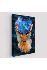 Geyiğin Galaxisi Modern Sanat Duvar Tablosu-5997