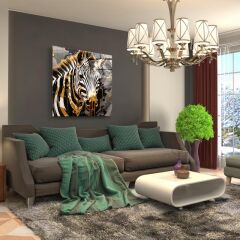 Zebra Cam Tablo Özel Tasarım Ofis, Mutfak Çocuk Odası, Salon Dekorasyon