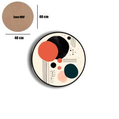 Amarikan Servis, Mdf Supla Takımı 6 Adet (6'lı Takım ), 6'lı Bardak Altlığı Hedliyeli 183