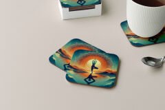 Dekoratif Bardak Altlığı Neon Desen 250