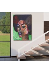 Afrikalı Kadın Portresi Pop Art Duvar Tablosu-6004