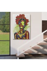 Renkli Kadın Modern Duvar Tablosu-6005