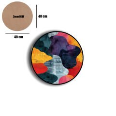 Amarikan Servis, Mdf Supla Takımı 6 Adet (6'lı Takım ), 6'lı Bardak Altlığı Hedliyeli 189