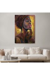 Afrikalı Kadın Portresi Pop Art Duvar Tablosu-6008