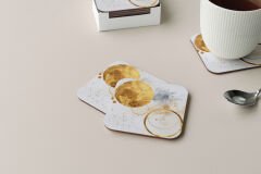 Amarikan Servis, Mdf Supla Takımı 6 Adet (6'lı Takım ), 6'lı Bardak Altlığı Hedliyeli 200