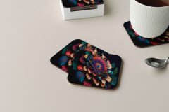 Dekoratif Bardak Altlığı Çiçekler 04