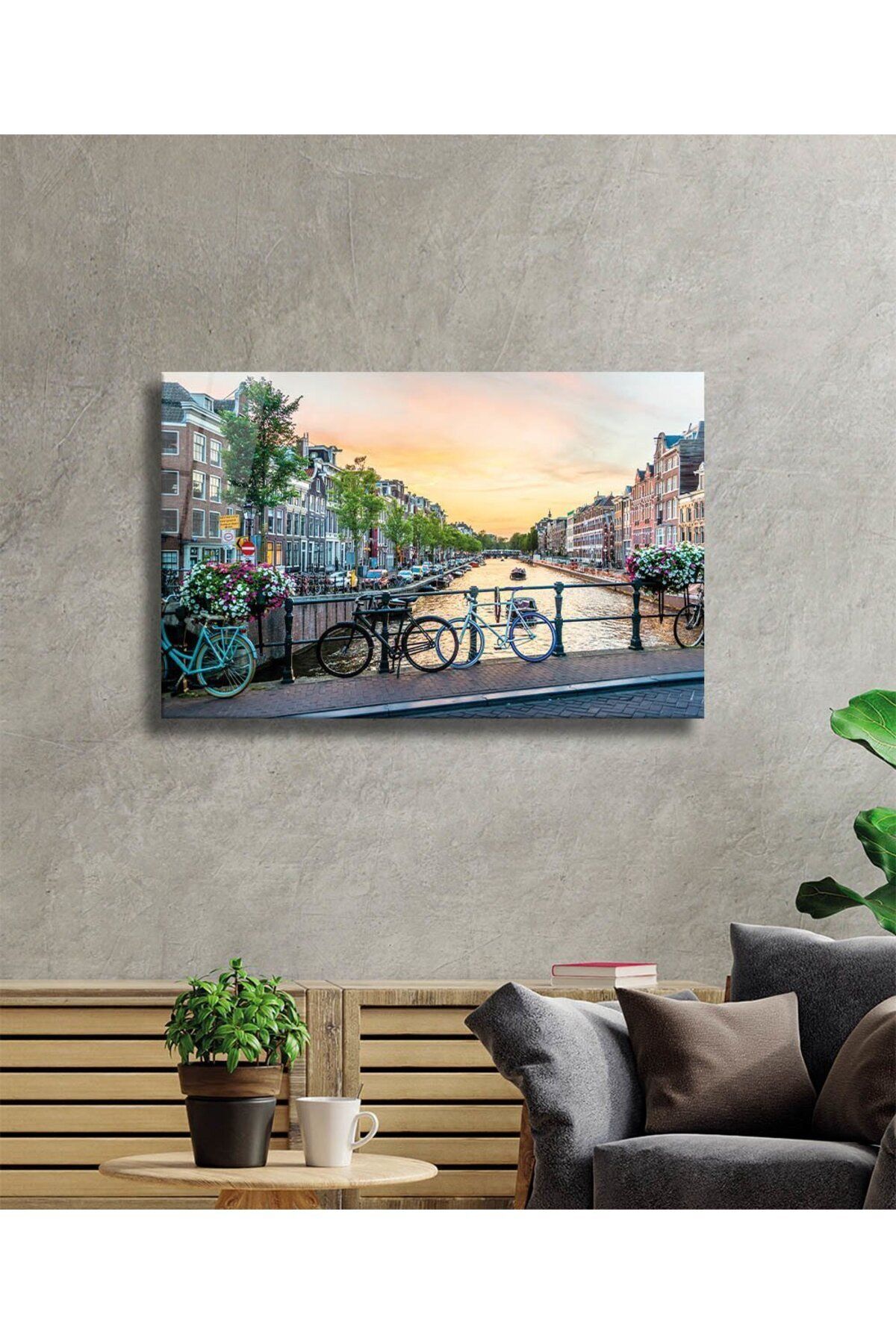 Amsterdam Cam Tablo, Ev Ve Ofis Duvar Dekoru