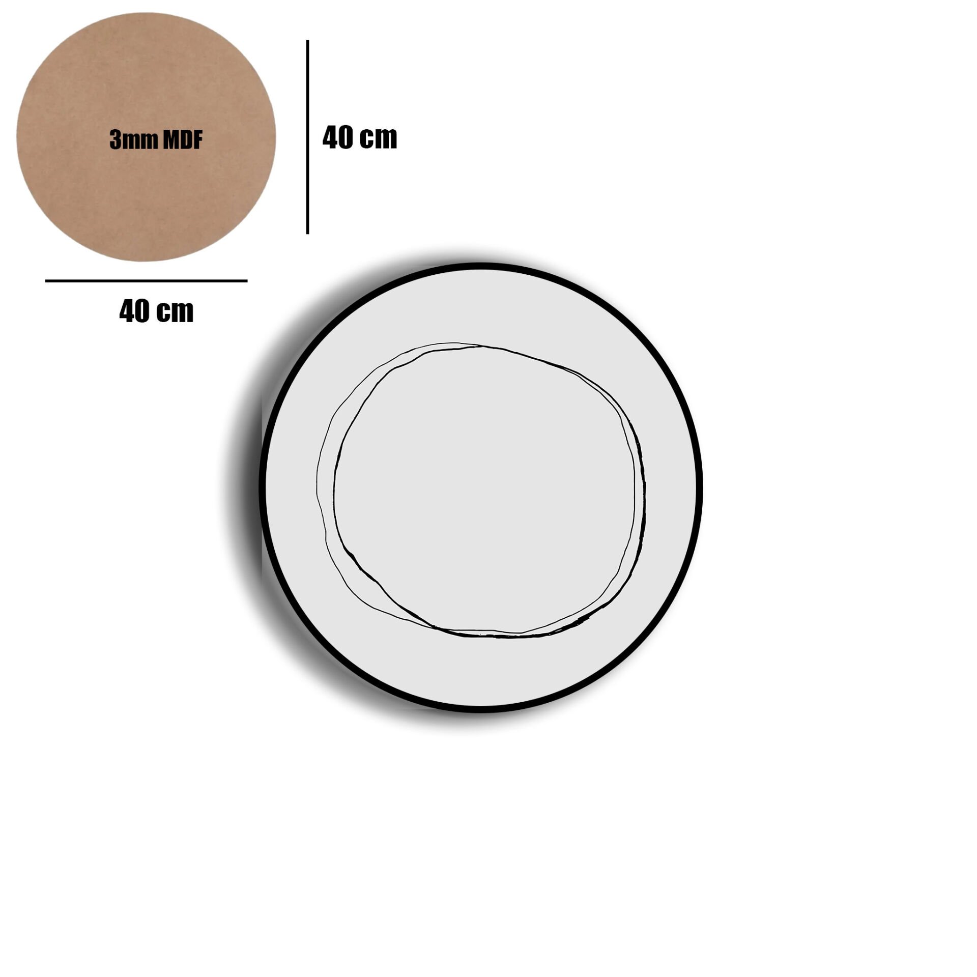 Amarikan Servis, Mdf Supla Takımı 6 Adet (6'lı Takım ), 6'lı Bardak Altlığı Hedliyeli 210
