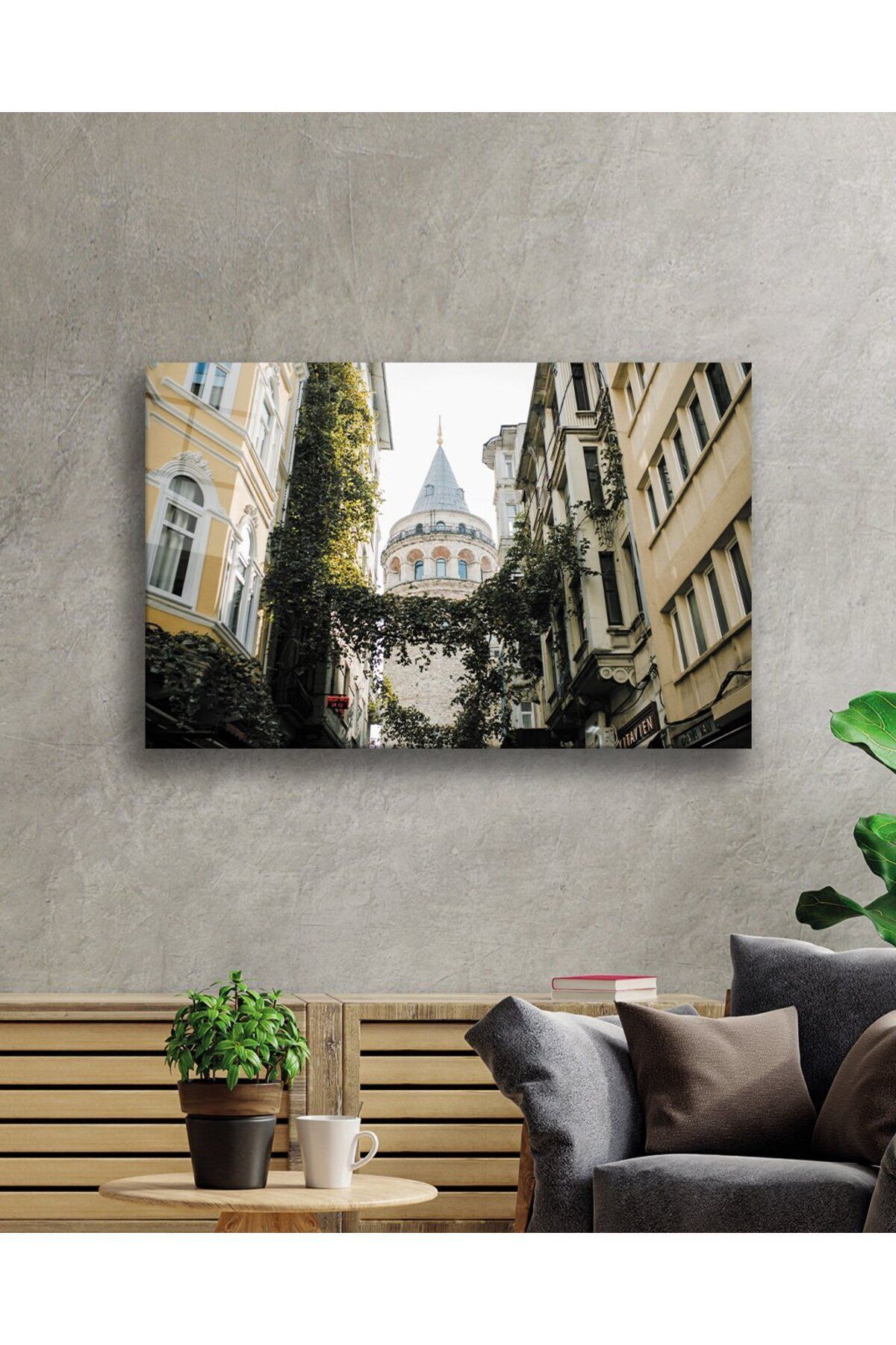 Istanbul Galata Kulesi Manzara 4mm Dayanıklı Cam Tablo Temperli Cam