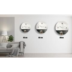 Dekoratif Cam Duvar Saati-1402