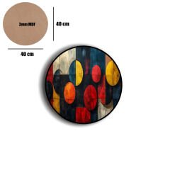 Amarikan Servis, Mdf Supla Takımı 6 Adet (6'lı Takım ), 6'lı Bardak Altlığı Hedliyeli 220