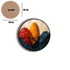 Amarikan Servis, Mdf Supla Takımı 6 Adet (6'lı Takım ), 6'lı Bardak Altlığı Hedliyeli 224