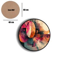 Amarikan Servis, Mdf Supla Takımı 6 Adet (6'lı Takım ), 6'lı Bardak Altlığı Hedliyeli 225