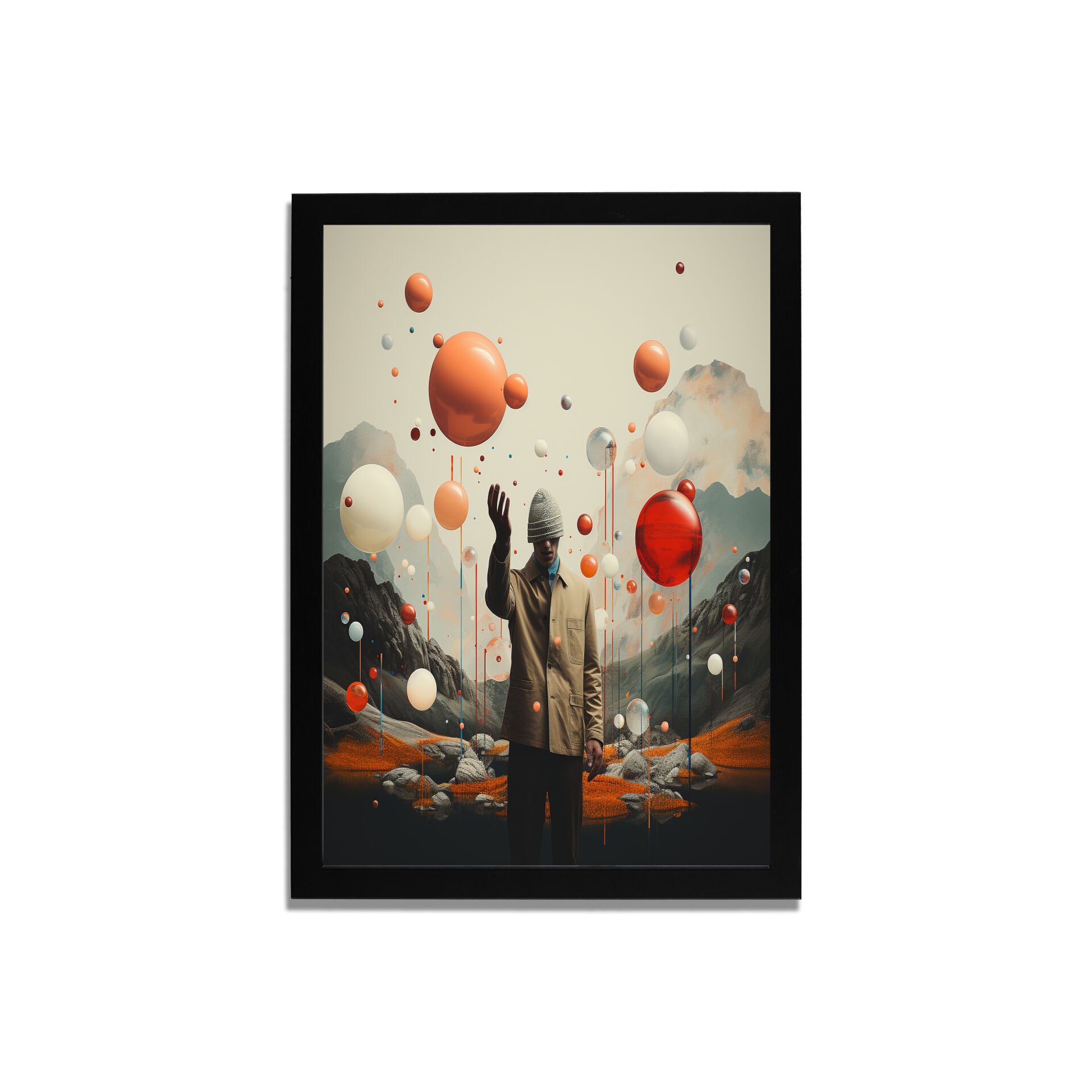 Yapay Zeka Görselli MDF Plastik Çerçeveli Dekoratif Tablo