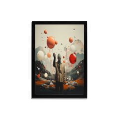 Yapay Zeka Görselli MDF Plastik Çerçeveli Dekoratif Tablo